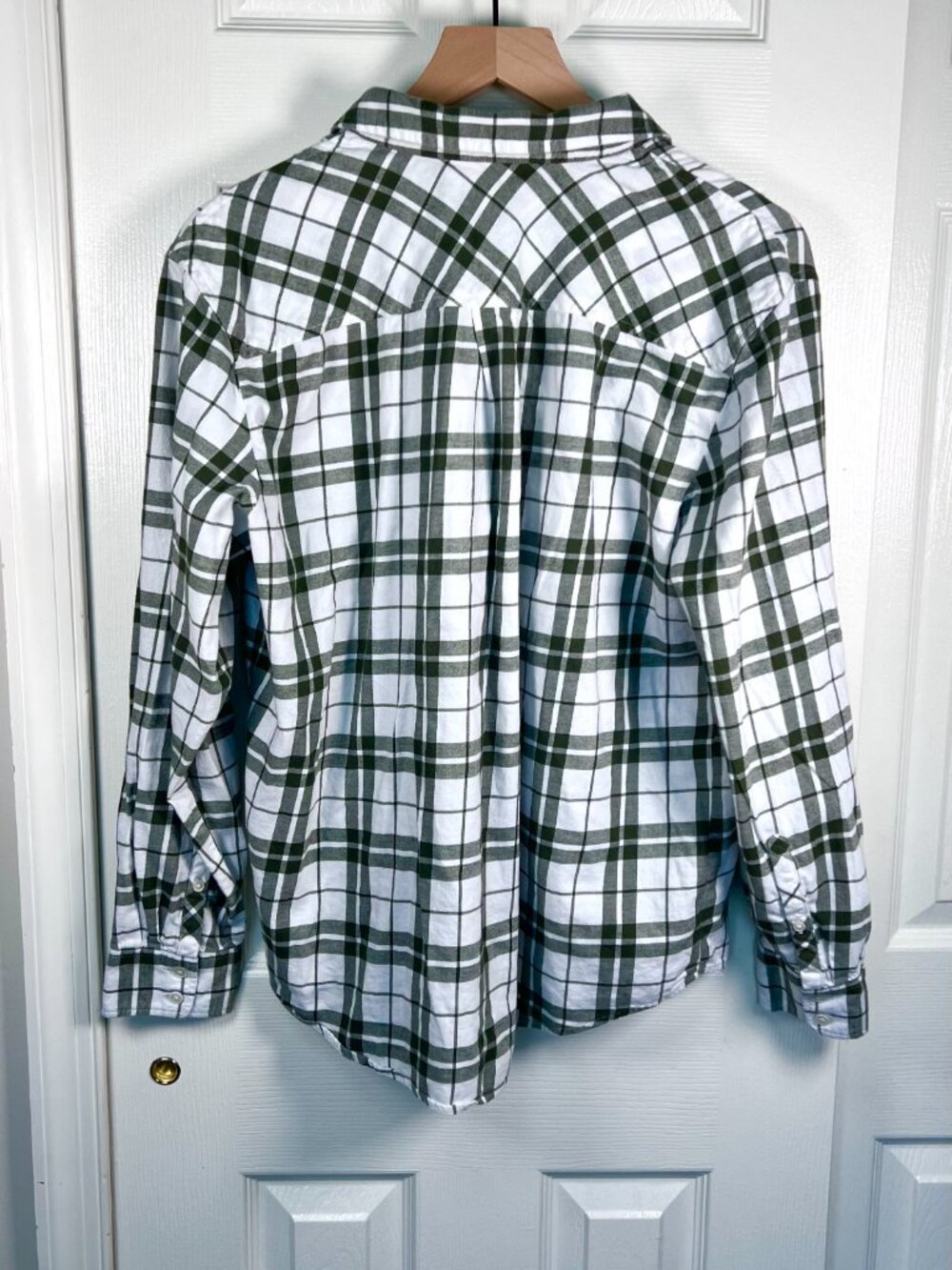 J.Crew Factory Green Plaid Button Up Shirt Size M - Picture 2 of 7
